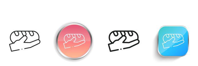 food donation icon thin linear regular and button vector image