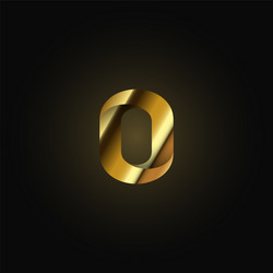 gold paper folded character from a typeset vector image
