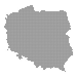 Pixel map of egypt dotted isolated Royalty Free Vector Image