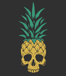 pineappleananas like a skull head Vector Image