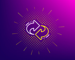 refresh change arrow line icon rotation vector image