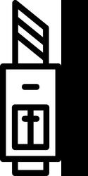 utility knife linear style icon design vector image
