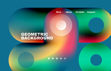 circles and round shapes landing page abstract vector image