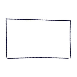 hand drawn rectangular frame with rough brush vector image