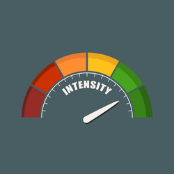 intensity measuring device with arrow and scale vector image