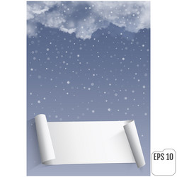 thunderclouds against the background of snowfall vector