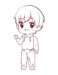 Kawaii cute chibi boy