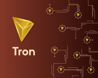 cryptocurrency tron blockchain circuit technology vector image