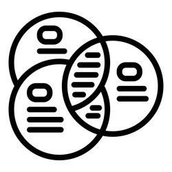 Data loss circle icon outline system vector