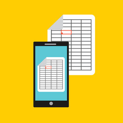 document format with electronic device vector image