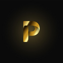 gold paper folded character from a typeset vector image