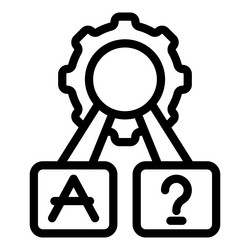 machine learning algorithm choosing best option vector image