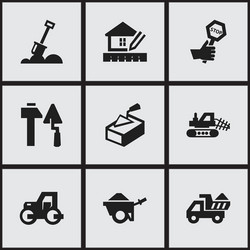 set of 9 editable structure icons includes vector image