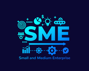 Sme small and medium enterprise art vector