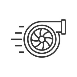 turbo icon in line design speed engine vector image