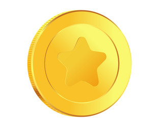 golden money rotating gold coin vector