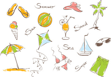 set of object - vocation vector image