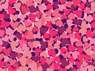 Valentines day seamless pattern with hearts vector