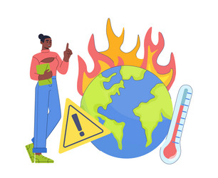 Climate change and global warming concept save Vector Image