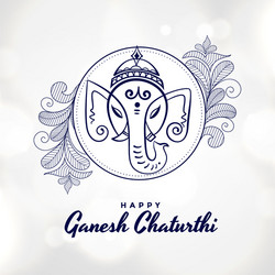 Happy Ganesh Chaturthi Card Vector Image