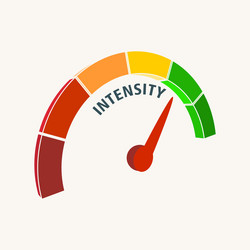 intensity measuring device with arrow and scale vector image