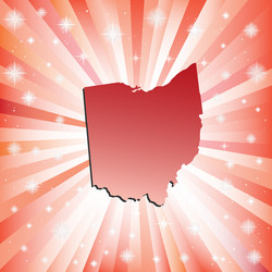 Red Ohio Stars Vector Image