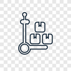trolley concept linear icon isolated vector image