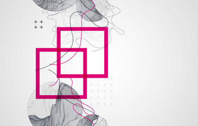 abstract art wireframe background modern science vector image