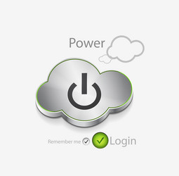 Login Background - Power Button vector image