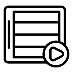 online music player interface showing play button vector image