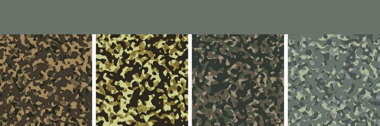 4 camouflage background set pattern design vector image