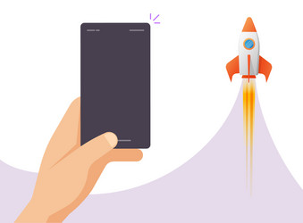 application development boost launch on with blank vector image