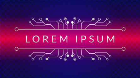 cyberpunk circuit with diamond geometric pattern vector image