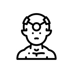 mutant icon thin linear style design isolated vector image