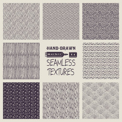 Set of hand drawn marker and ink patterns vector