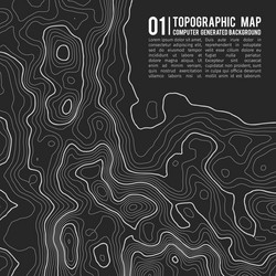 topographic map background with space for copy vector image