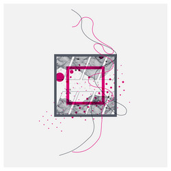 abstract art wireframe background modern science vector image