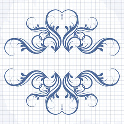 background of a notebook with patterned vector image