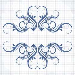 Background of a notebook with patterned vector