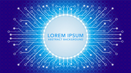 cyberpunk circuit with hexagonal geometric pattern vector image