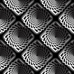 design seamless monochrome vortex twisting pattern vector image