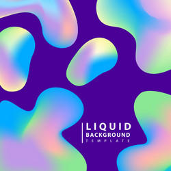 fluid abstract background colorful liquid shape vector image
