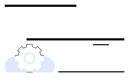 gear symbol on cloud representing computing vector image