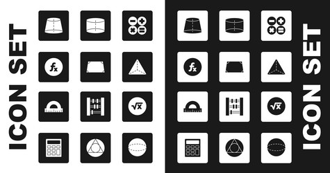 set calculator acute trapezoid shape function vector image