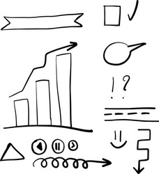 Set of arrows footnotes question vector