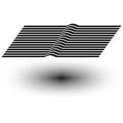 striped surface effect optical wave abstract vector image