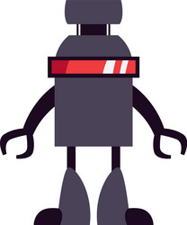 Humanoid robot flat style icon Royalty Free Vector Image