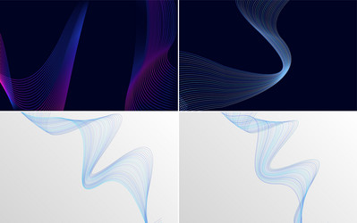add a professional touch with this set of 4 line vector image
