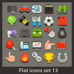 Flat Icon Set - Diverse Collection vector image
