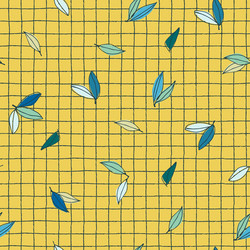 seamless pattern with tree branches and leaves vector image